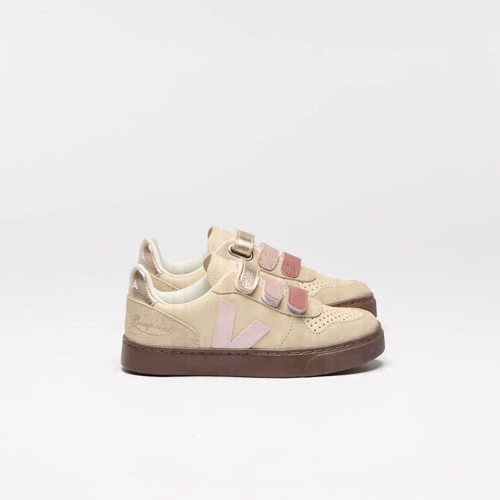V-10 Leather Veja x Bonpoint Areia Petale