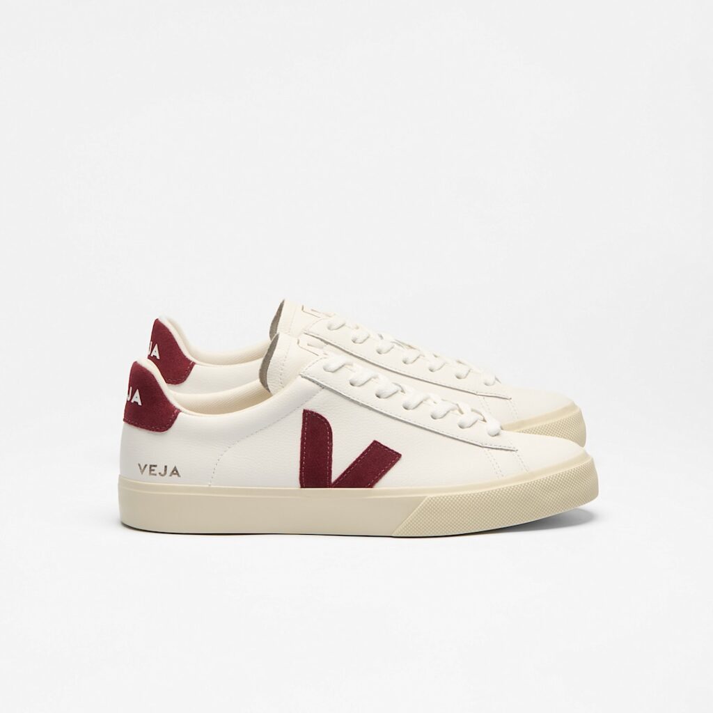 Campo Leather White Grenat