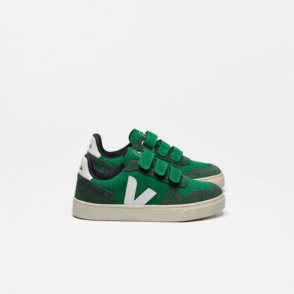 V-10 Suede Emeraude White