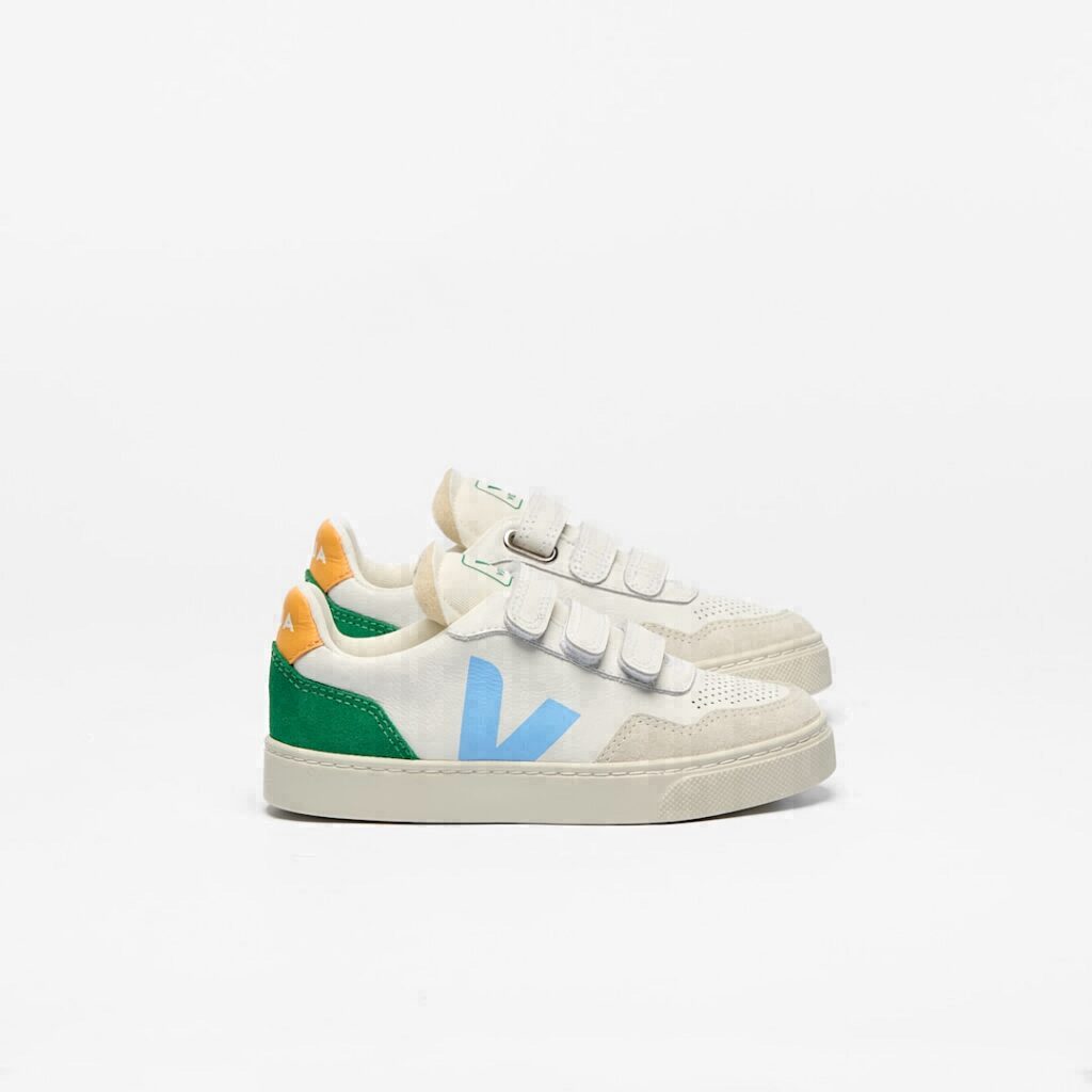 V-90 Leather White Aqua Emeraude