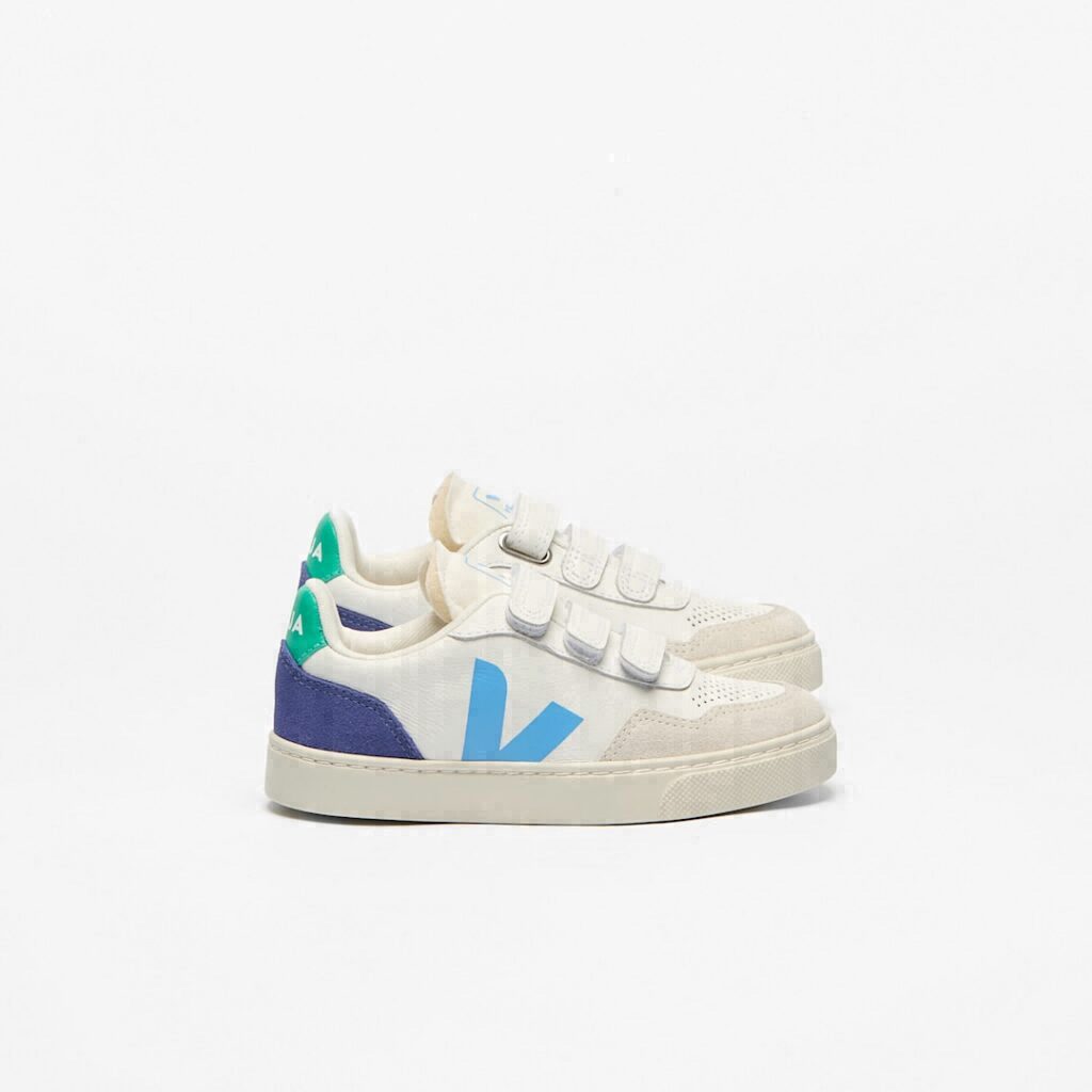 V-90 Leather White Celeste Cobalt