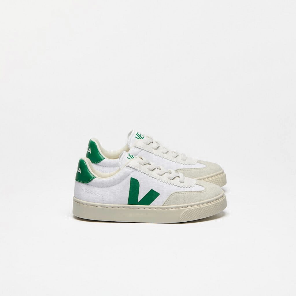 Volley Elastic Laces Canvas White Emeraude