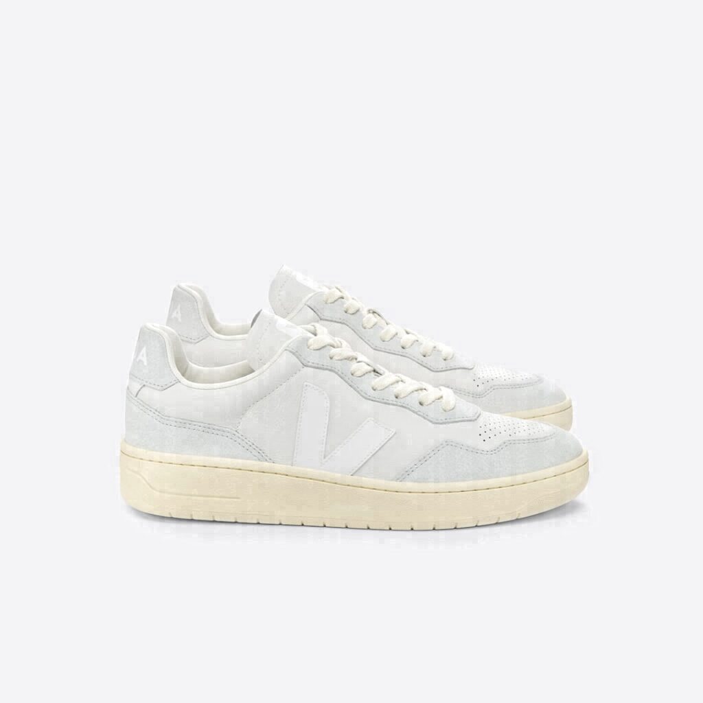 V-90 Leather Gravel White