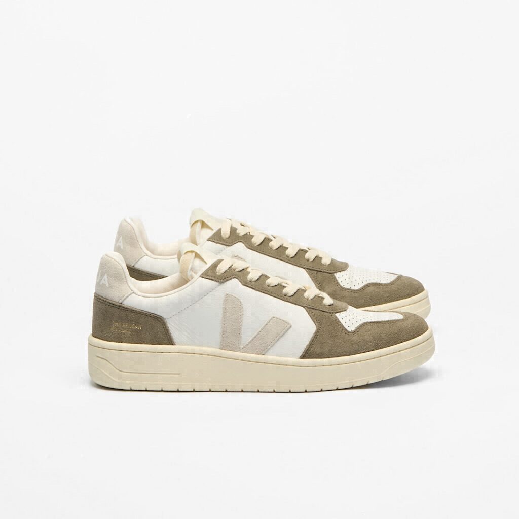 V-82 Grained Leather White Natural Kaki
