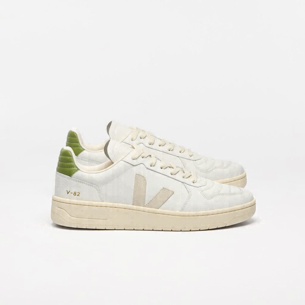 V-82 II Grained Leather White Pierre Kiwi