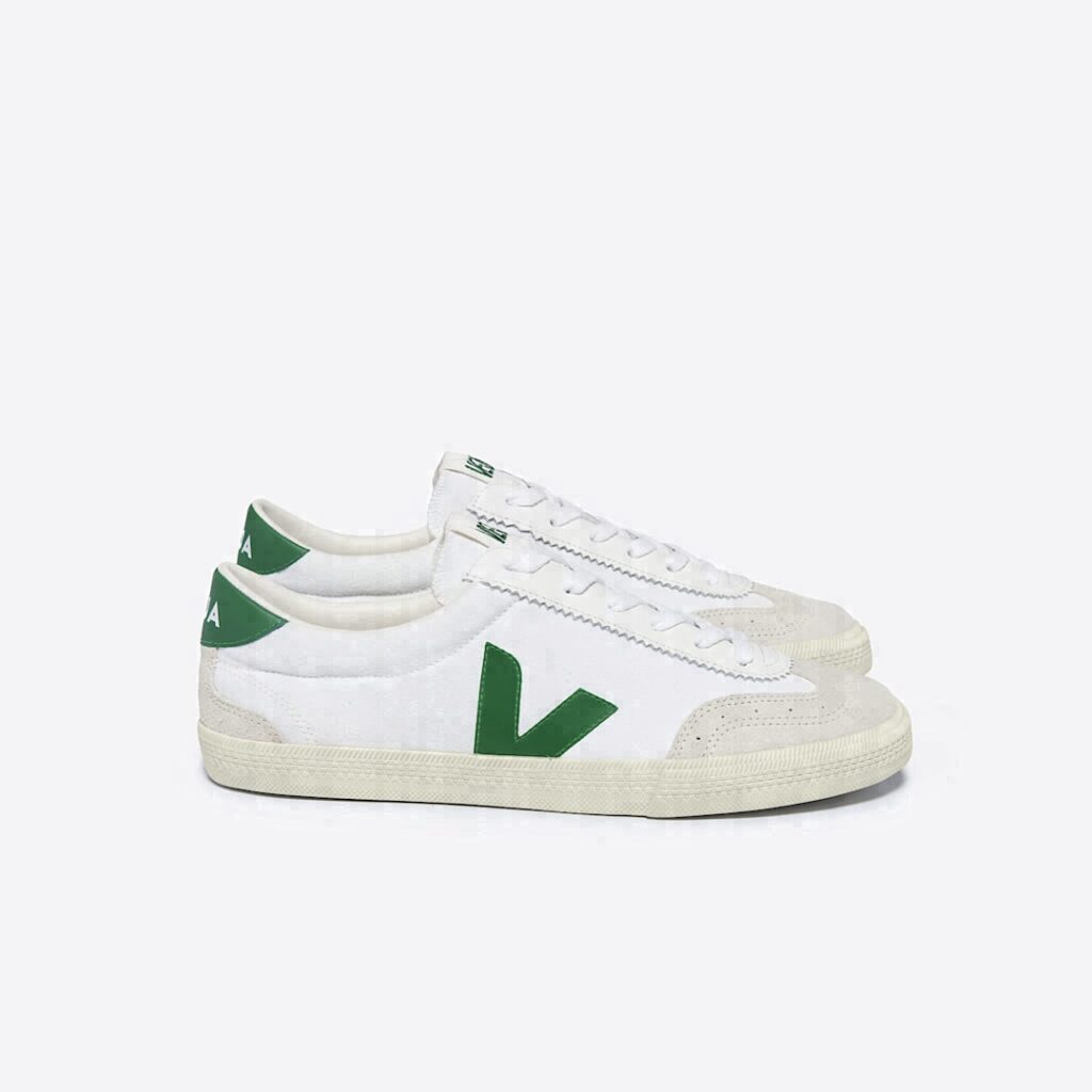 Volley Canvas White Emeraude