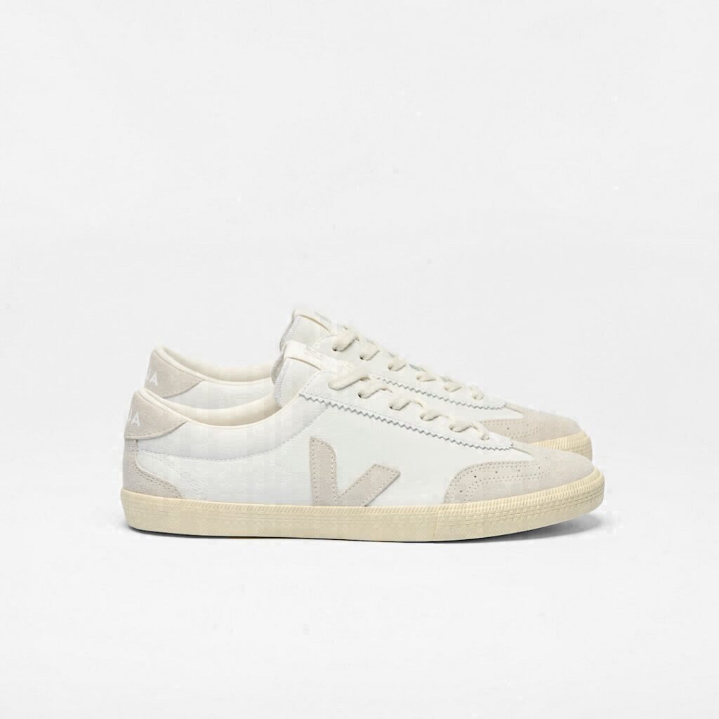 Volley Leather White Natural