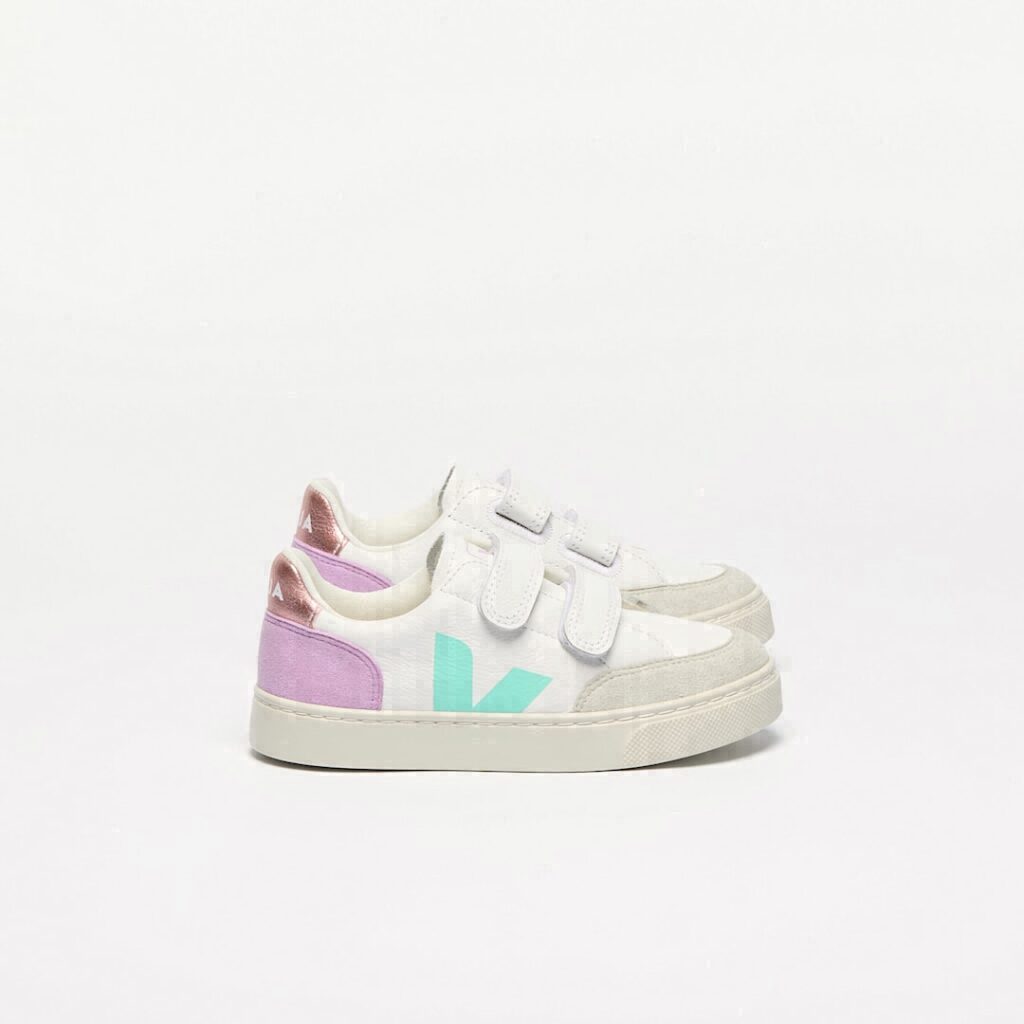 V-12 Leather White Multico Orchid