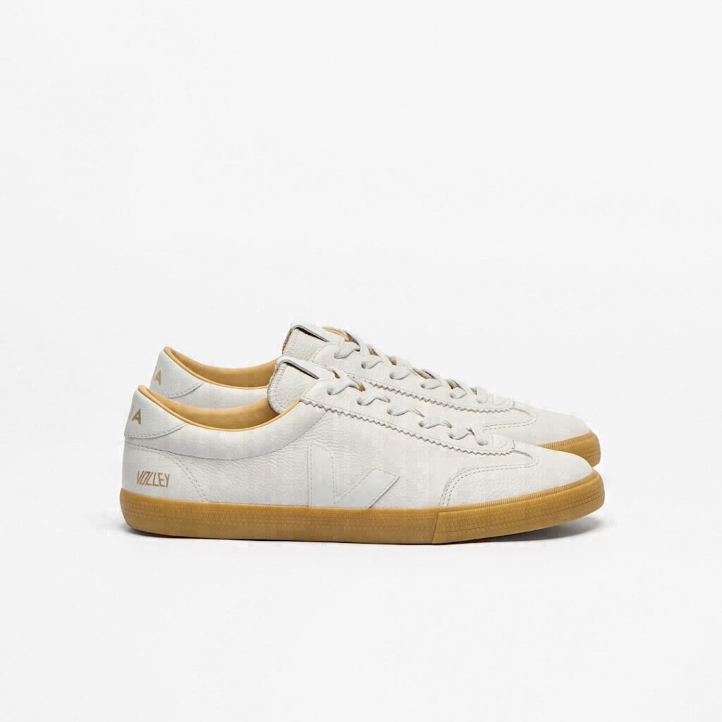 Volley Signature Grained Oiled Leather Pearl